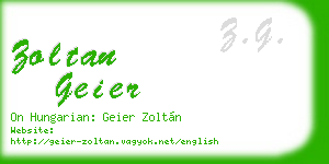 zoltan geier business card